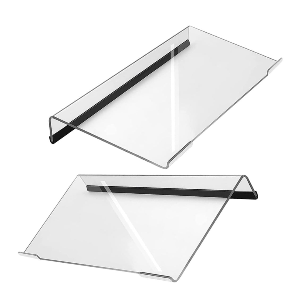 Support de clavier inclinable antidérapant transparent Uonlytech pour bureau lot de 2