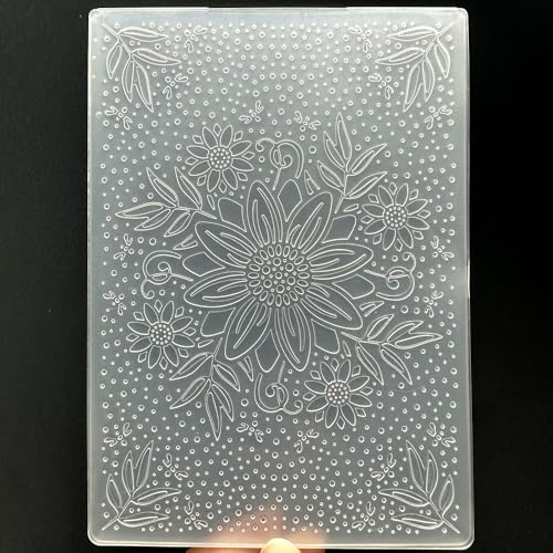 La Mejor Lista de Repujadores disponible en línea. 40 Carpeta de plástico en 3D, con textura de flores grandes, 4.13 x 5.83 pulgadas, para hacer tarjetas, álbumes de recortes, manualidades, manualidades, álbumes de recortes,...