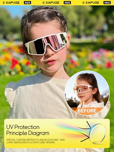 Lunettes de cyclisme pour enfants légères TR90 polarisées KAPVOE K9031 - 4