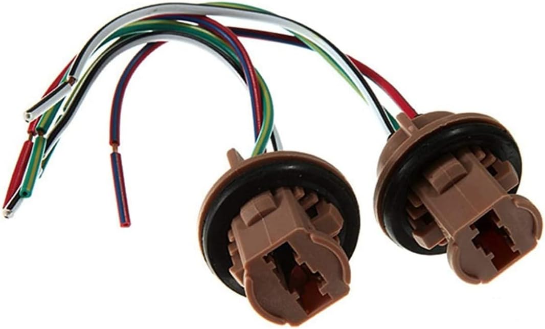 2 Pack 7443 T20 Bulb Sockets Female Adapter Wire Harness