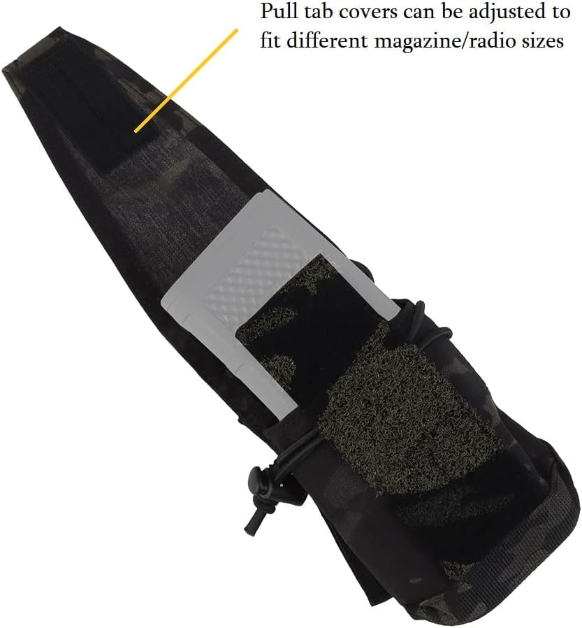 Tactical Flashbang Pouch.Molle Belt 5.56 Magazine Pouch Adjustable Quick Release Radio Holder