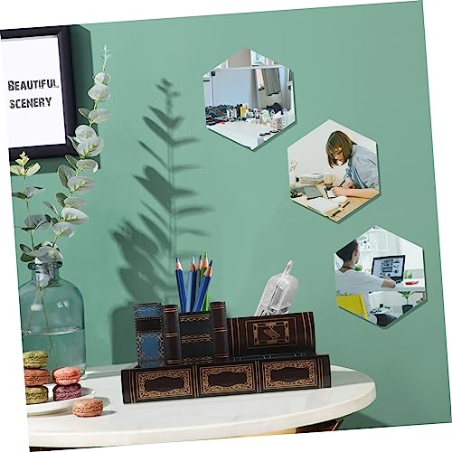 Pot de rangement bureau bois rétro Uonlytech pour intérieur cosy