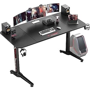 VITESSE Gaming Desk 63 Inch, Ergonomic Gamer ...