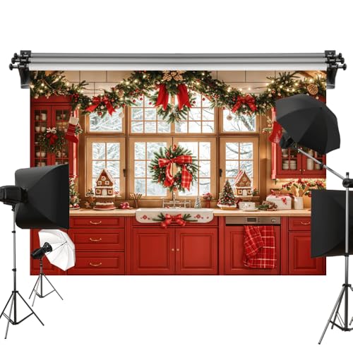 Fond de Noël pour cuisine et armoire Kate décor festif vidéo sur ordinateur