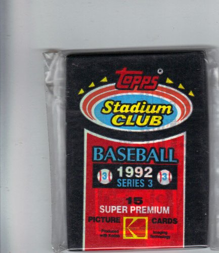 Topps1992 Stadium Club Series 3 Baseball Trading Card Pack (15 Cards)