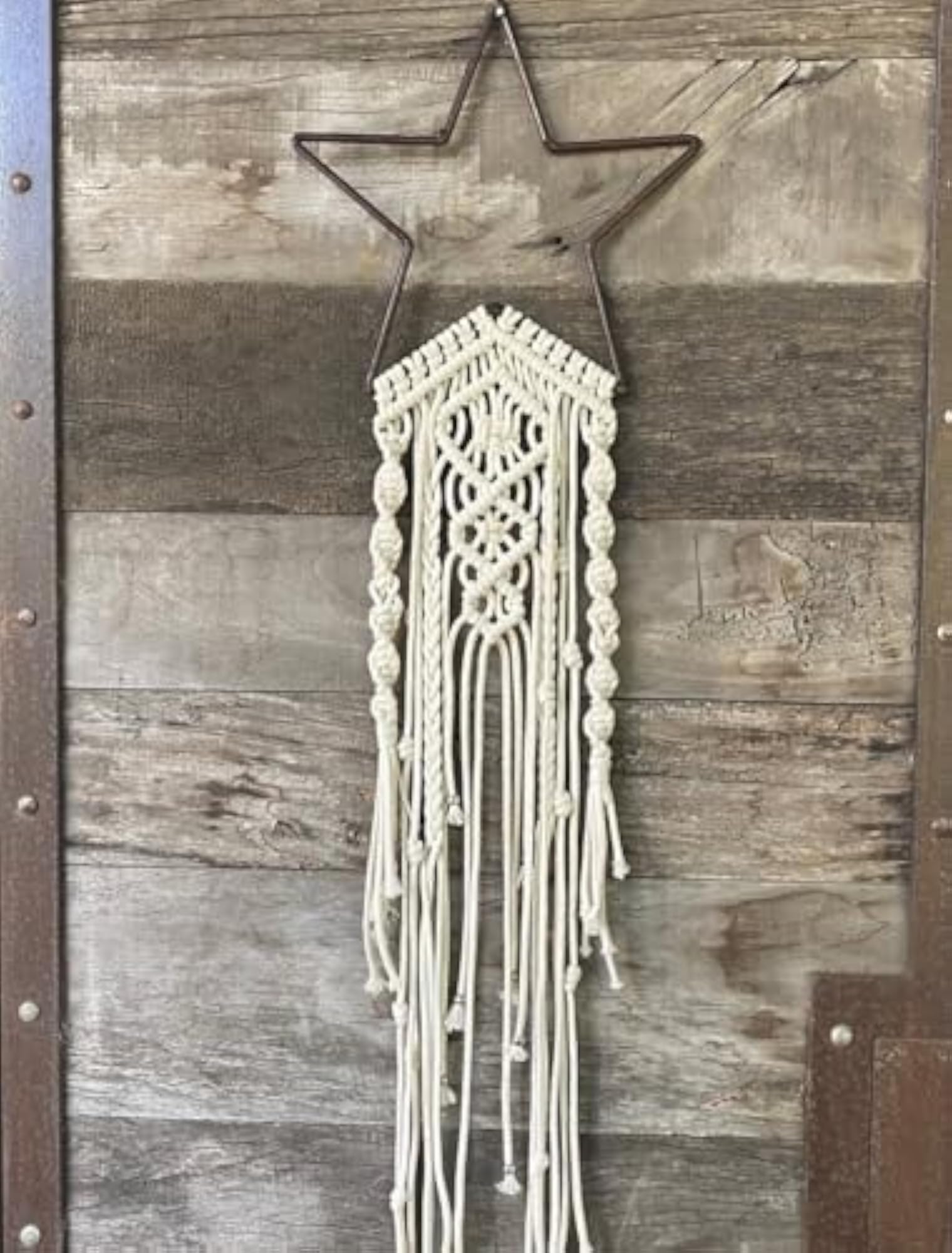 Handwoven Macrame Star Dream Catcher Wall Hanging Decor