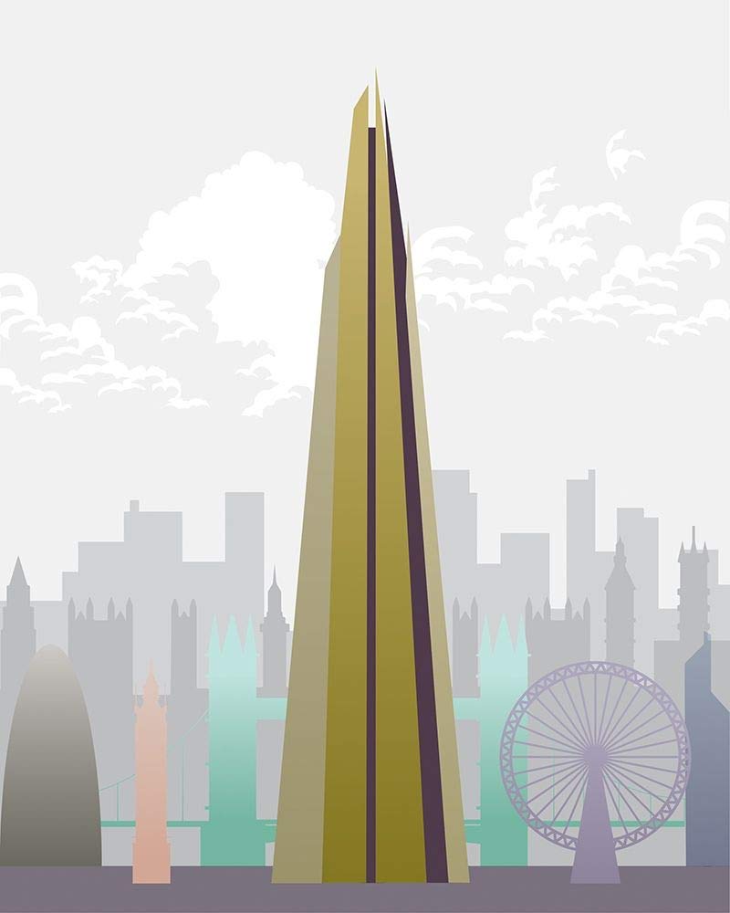 Deco World Landmarks 6 Poster Print by Melody Hogan (24 x 36)