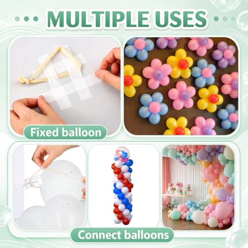 Image of 30 Pack 3.5 Inch Balloon Arch Clips 100 Pcs 260 Long Balloons Kit | 3.5 Inch Large Heavy Duty Clip, Plastic Transparent, Clear 260 Long Balloons, For Arch Backdrop Garland, Long Twisting Decor