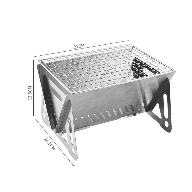 Mini parrilla para acampar desmontable y ligera de acero 3