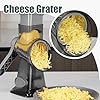 KEOUKE Rotary Cheese Grater Hand Crank Transparent - Shredder Slicer Grinder 3 Stainless Steel Blades, Stable Suction, Labor-Saving Handle, Safe Kitchen Tool for Cheese, Vegetable, Nuts, Chocolate #5
