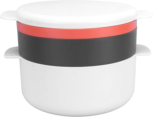 Juego de vaporizador de arroz redondo antiadherente para microondas, olla de arroz para microondas, utensilios de cocina multifuncionales, para