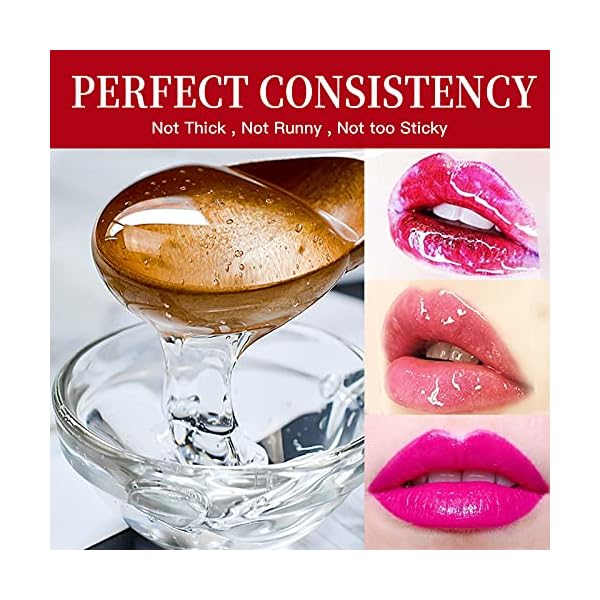 PARAMISS Lip Gloss Base 10 Ounce (350 ML) Clear Lip Gloss Non-Stick Moisturizing Versagel lip gloss base DIY Handmade Lip Gloss Lip Balms Lip Plumper Making Organic Lip Gloss Supplies (A)