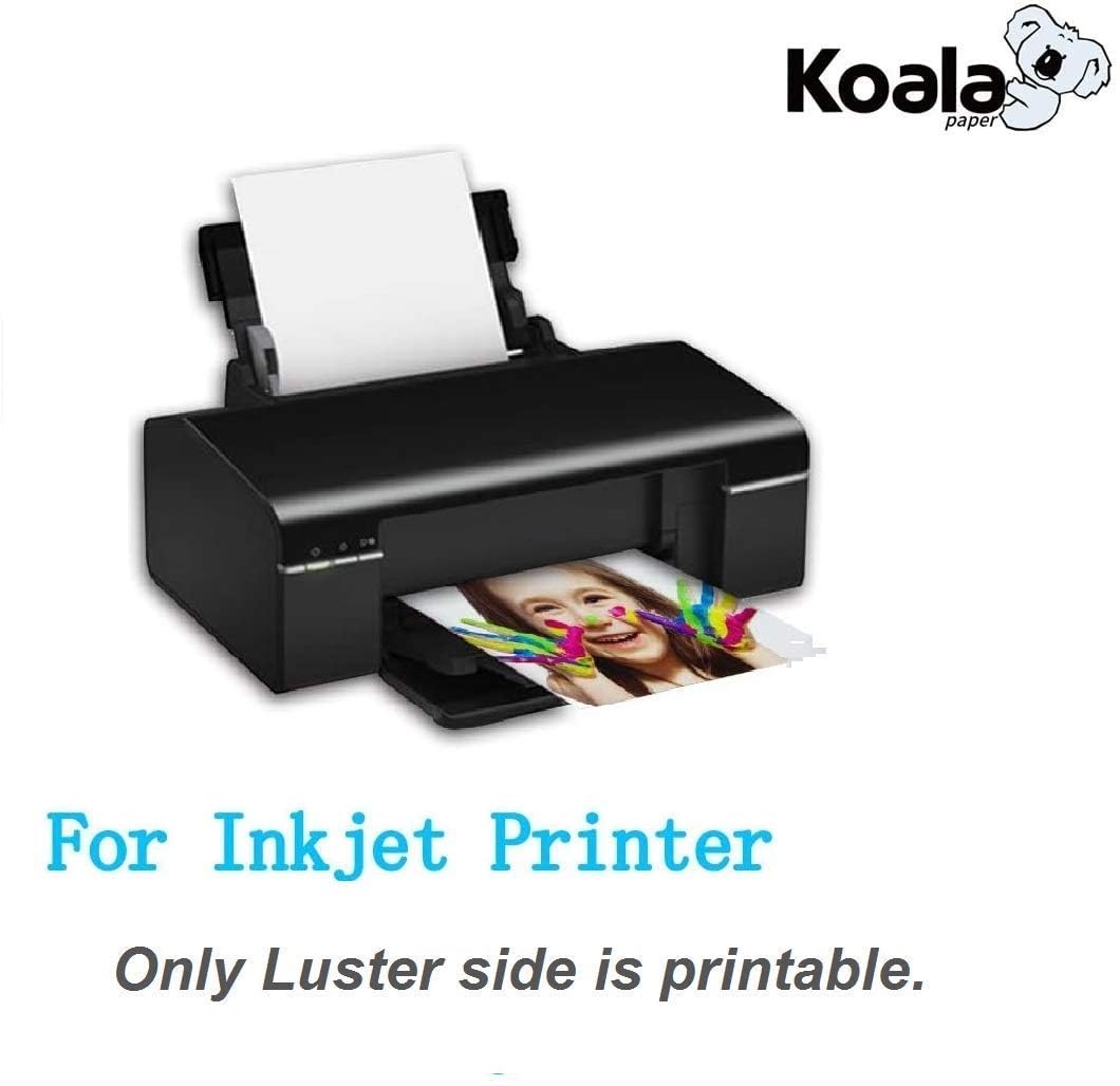 Koala Fotopapier, harzbeschichtet, 10,2 x 15,2 cm, glänzendes Fotopapier, 29,9 kg | Für Tintenstrahldrucker, wasserfest, weich, glänzend, 100 Blatt