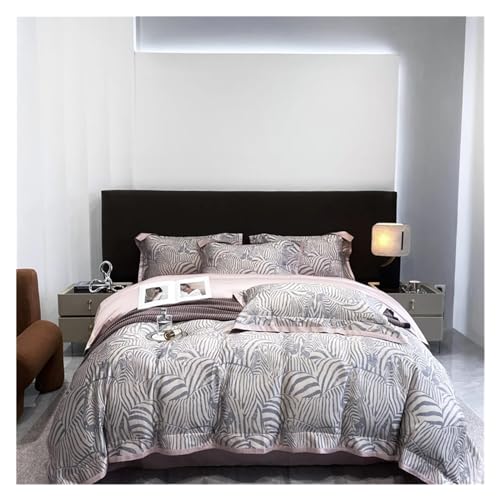 Drap plat zèbre king size 1000TC coton égyptien housse de couette