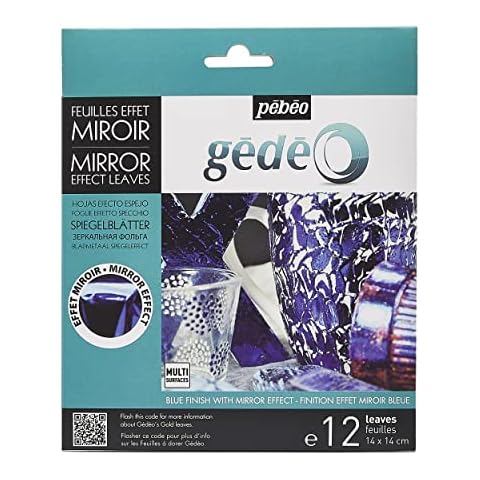 Gedeo Mirror Effect Leaf-Blue, 14 x 14cm Cover