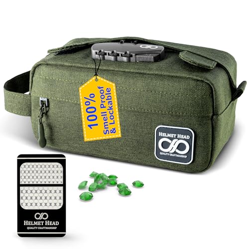 HELMET HEAD Smell Proof Bag, Water Repellent Compact Smell