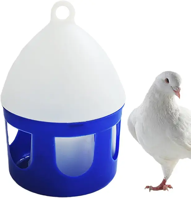 Kixolazr Duvmatare – 2 l vattenbehållare, avtagbar fågelbur duva vattnare för fjäderfäodling vinter vattning utomhus vaktel hönshus uppbyggnad brooder inställning hönshus