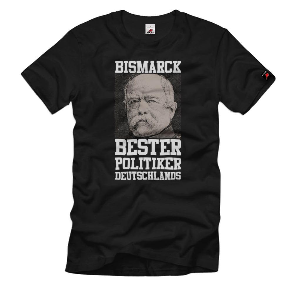 T-shirt Bismarck Kanzler Preußen homme noir 4XL pour passionnés d'histoire