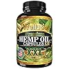 WELLUTION Hemp Oil Capsules with Ashwaganda and Melatonin – Rich in Omega 3-6-9 – Supports Healthy Sleep, Stress, & Mood – Feel Refreshed – Made in USA – 120 Count