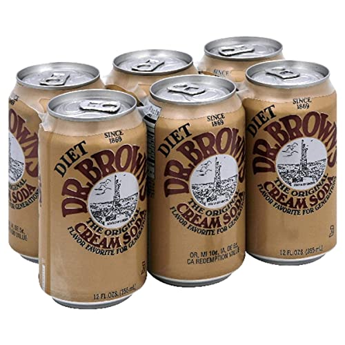 Dr. Brown Soda Cream Soda Diet 6 pack, 12-ounces (Pack of 4) 2 Dr. Brown Soda Cream Soda Diet 6 pack, 12-ounces (Pack of 4)