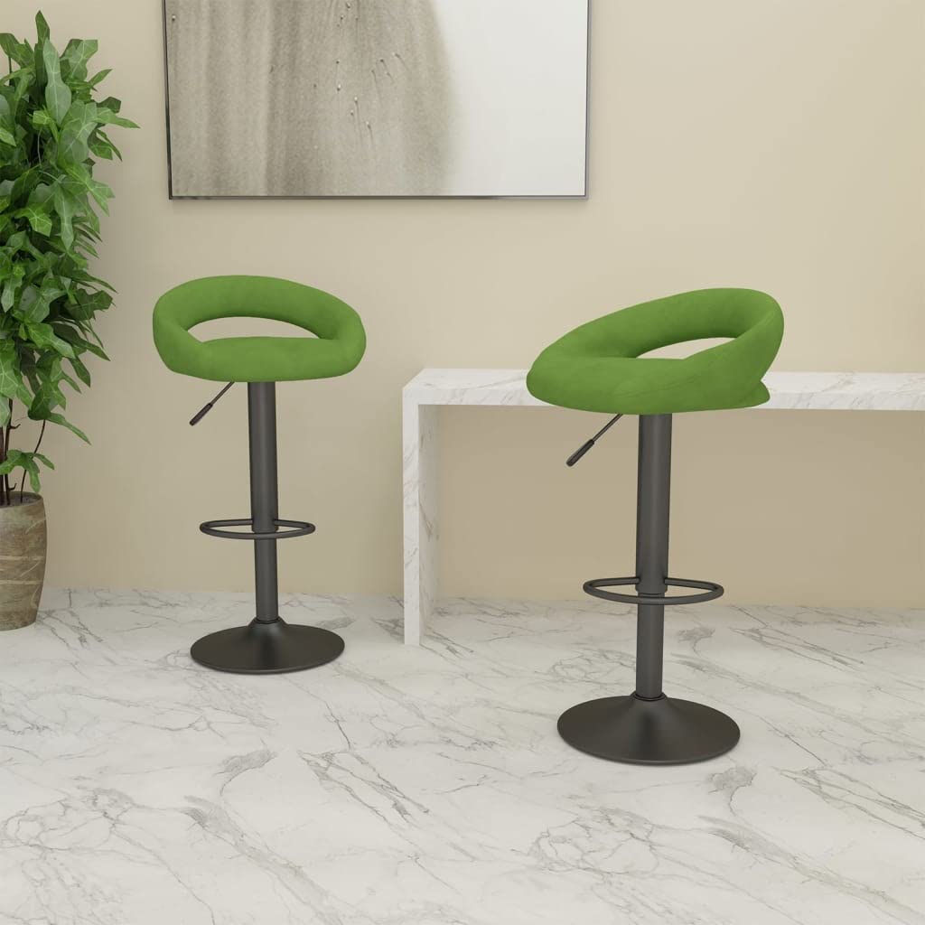 Tabourets de bar réglables en hauteur et pivotants avec assise velours confort