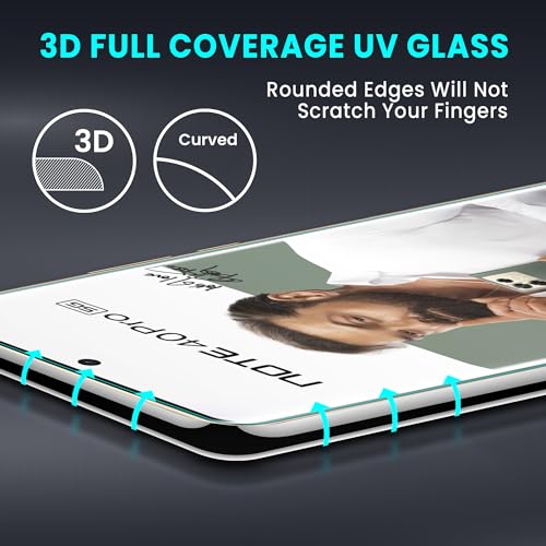 Image of ArmourPro Military Grade UV Tempered Glass for Infinix Note 40 Pro, Note 40 Pro Plus and Zero 30 5G (6.78 Inch) With Easy UV Installation Kit | Edge-To-Edge Protector Coverage | Pack of 2