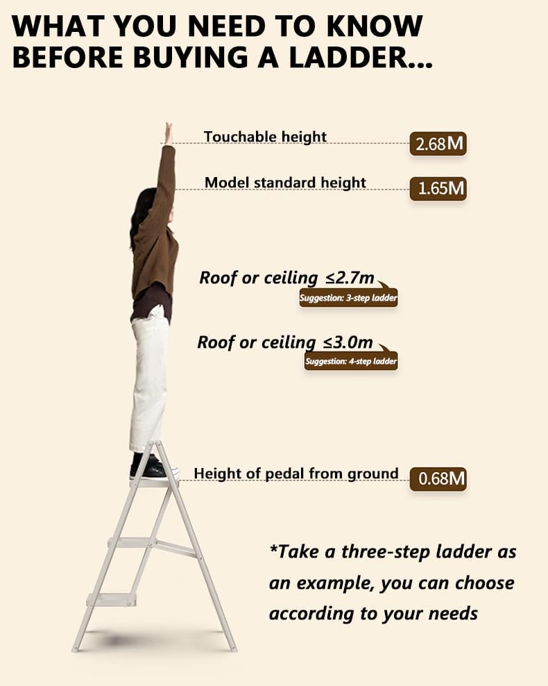 Folding 2 Step Stool, Portable Step Ladder for Adults, Lightweight Step Stools for Seniors, 330 Lbs Capacity, with Extra Wide Step Ladder for Elderly/Closet,A