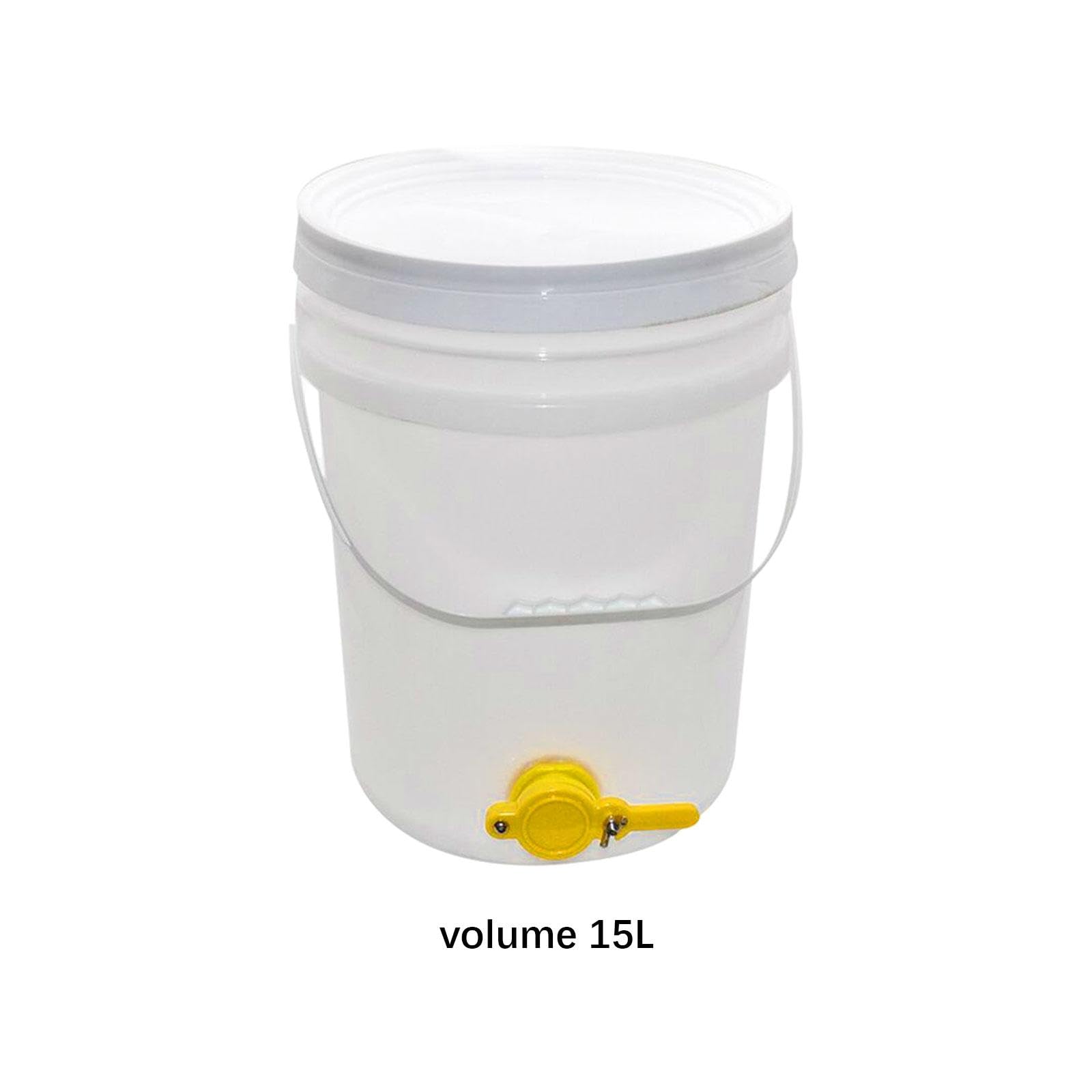 Seau pour de Miel, Seau de Remplissage de Miel, Dispositif d'extraction, Convient à Un Usage Alimentaire Distributeur de Sirop avec Robinet et Couvercle, pour L'apiculture, 15l