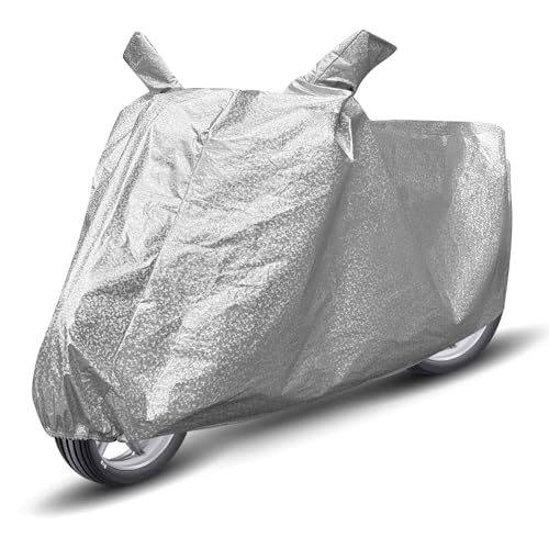 Image of Auto Hub Waterproof Bike Cover Compatible with Triumph Speed 400 Dustproof, UV Protection Two Wheeler Bike Speed 400 Cover - Metallic Silver