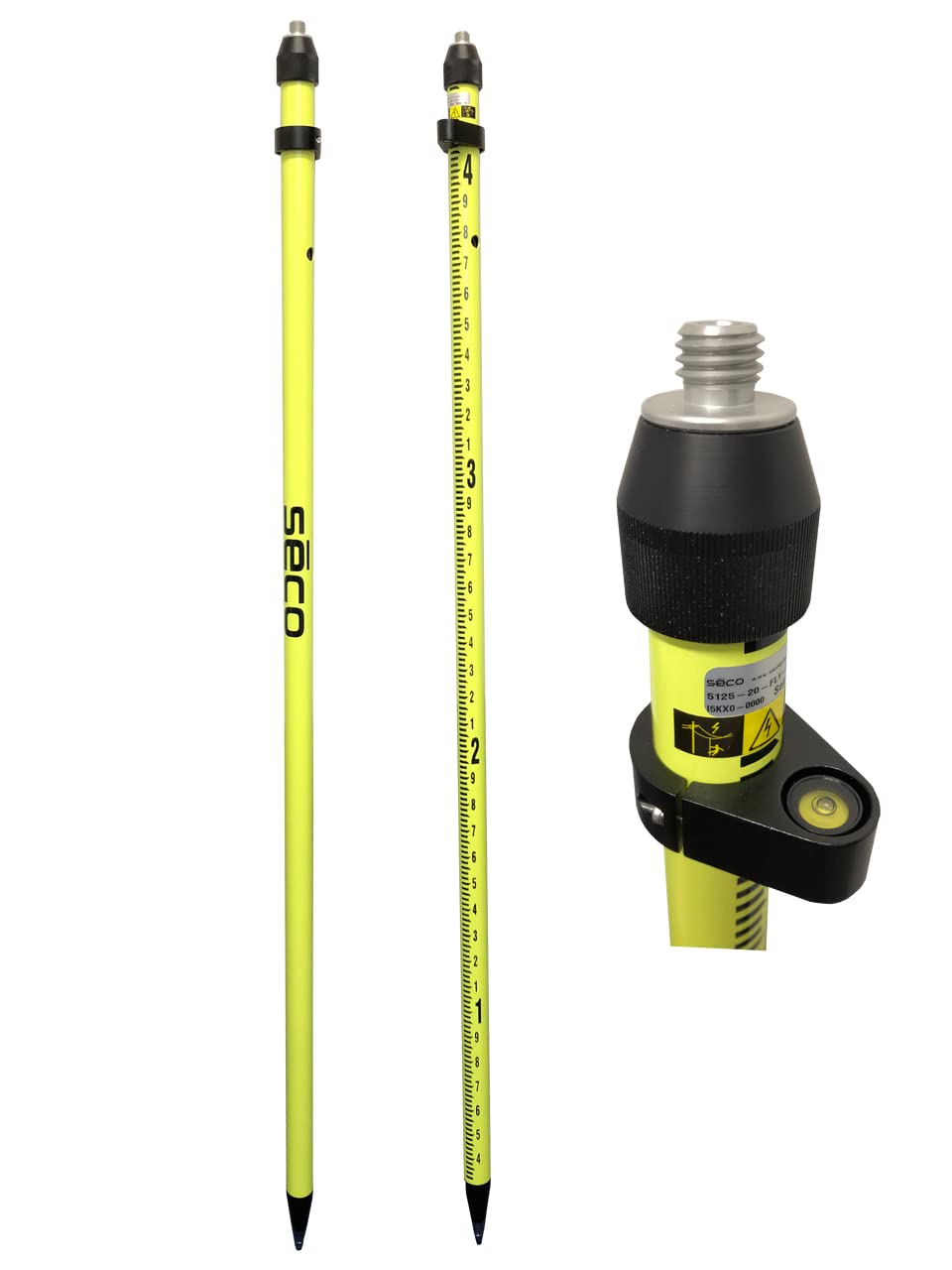 Seco 5125-20-FLY-GT 2 Meter Aluminum Snap Lock GPS Rover Rod Pole