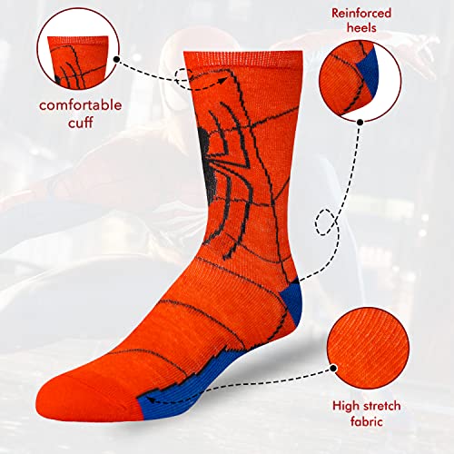 Marvel Spiderman Socks - 6-Pack Men & Boys Athletic Socks3