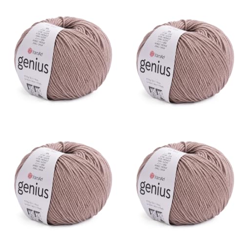 Image of YarnArt Genius Soft Cotton Blend Yarn, 4 Pack (1.76 oz / 174 Yds)