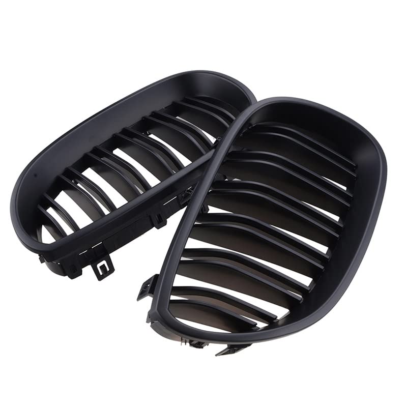 Rejillas delanteras para 5 Series E60 E61 de parachoques frontal negro brillante 3