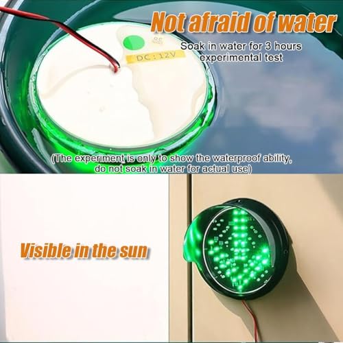 Semáforo industrial de pared evita choques en zonas ciegas con flecha roja verde 4