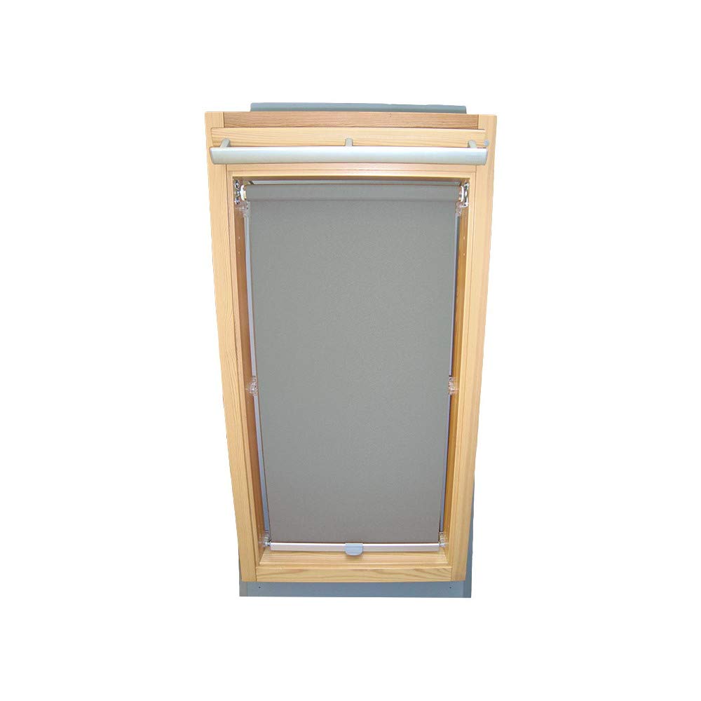 Rollo für VELUX Dachfenster Abdunkelungsrollo für TYP GGU/GPU - 308 - Farbe grau - mit Haltekrallen