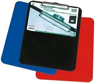 Portablocco A4 con Molla Cartella Appunti Colorata Plastica Rigida Lebez (Blu)