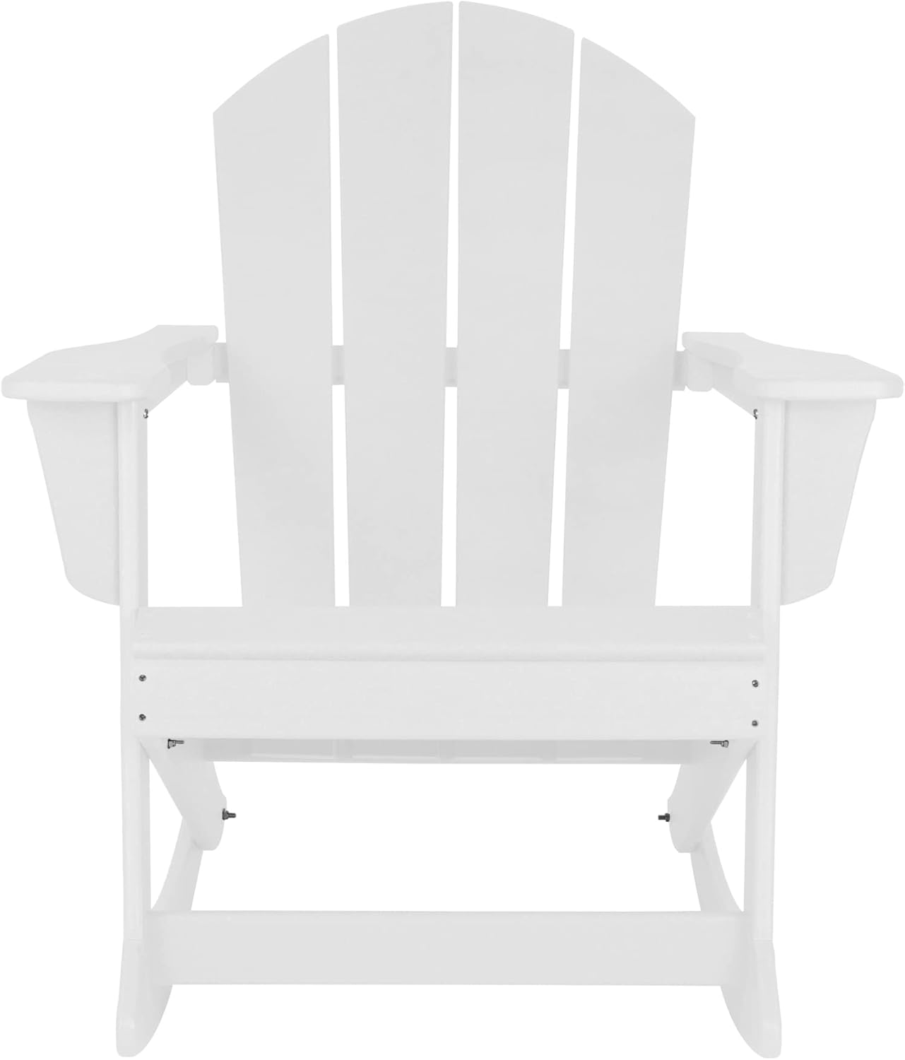 WO Home Furniture Patio Rocking Chair Classic 2 PCS HDPE Outdoor Rocking Furniture Set, White