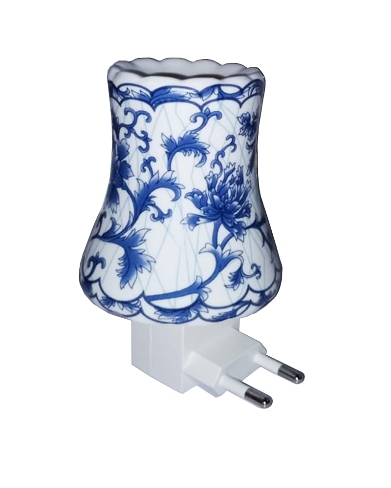 Kriti Creations No-5 Ceramic Aroma Diffuser Night Lamp Multi Functional Essential Oil Camphor Burner for Fragrance with Switch On/Off Button for Heating