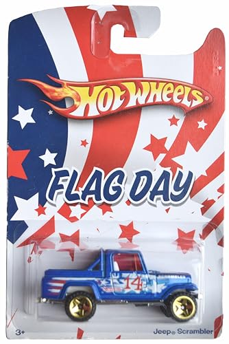 Hot Wheels Jeep Scrambler Flag Day azul miniatura 1