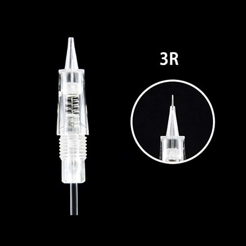 Miniatura 2 de 10 cartuchos de agujas transparentes de maquillaje permanente para máquina de tatuaje de delineador de cejas 3R