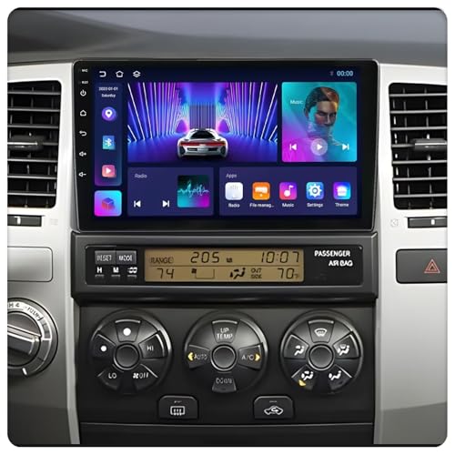 MekedeTech Android Touch Screen for Toyota 4Runner Radio Upgrade 2003 2004 2005 2006 2007 2008 2009 Head Unit Replacement,9 inch Stereo Navigation with Wireless CarPlay/Android Auto/FM,4 core 2+32G