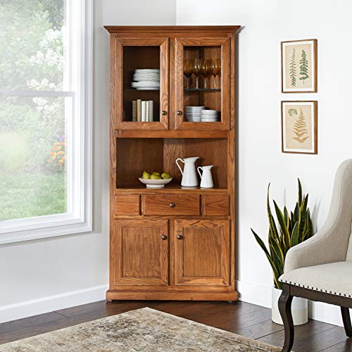 Eagle Classic Oak Corner Dining Hutch/Buffet, Medium Oak Finish #TOP6