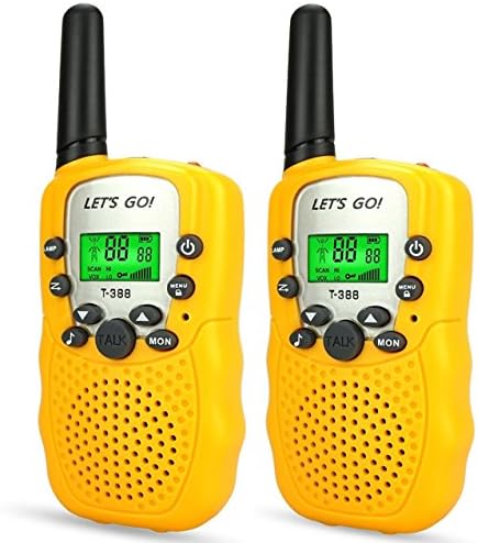Boys Games Age 3-12, DIMY Walkie Talkies for Kids Toys for 3-12 Year Old Boys Girls 3-12 Year Old Girl Gifts Christmas New Xmas Stocking Stuffers Fillers Gifts for Boys Girls Kids Yellow DJ83