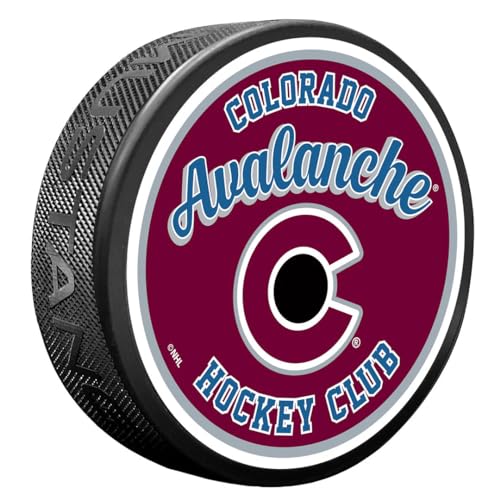 Sports Decor Colorado Avalanche Puck | Retro Script