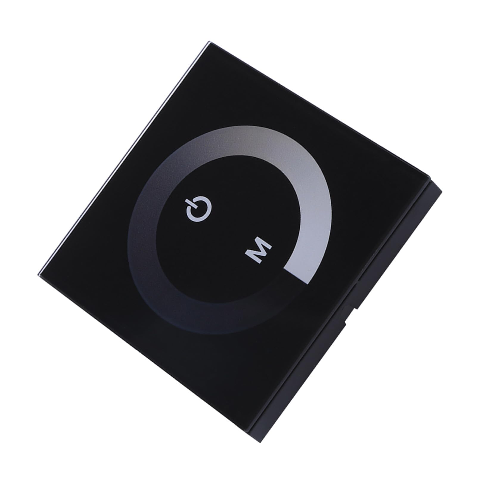 Dimmer a parete con pannello touch monocolore, controller per strisce luminose a LED DC 12V‑24V, canale singolo con luminosità regolabile su 10 livelli, per strisce LED (Nera)
