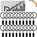 Produktbild Bosdontek 40 Stück Vorhang Clip Gardinenstange 32mm Vorhang Clips Überzug Prozess Vorhang Ringe mit Clips Vorhang Haken Geeignet für Metallstange mit Durchmesser (Black)