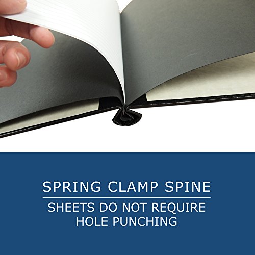 Roaring Spring Thesis Springback Leatherette Binder, 1" Capacity, 11" x 8.5", Black