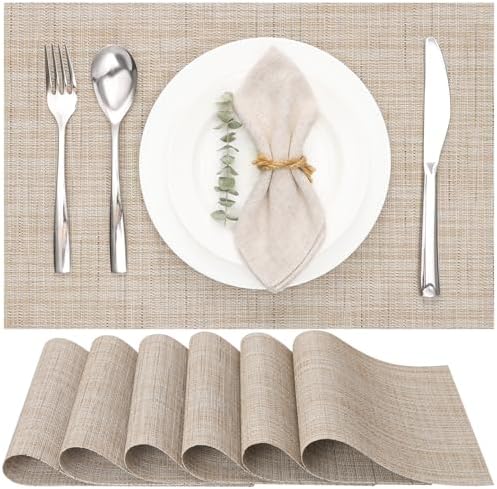 Myir JUN Salvamanteles Individuales Juego de 6, Lavables Manteles...