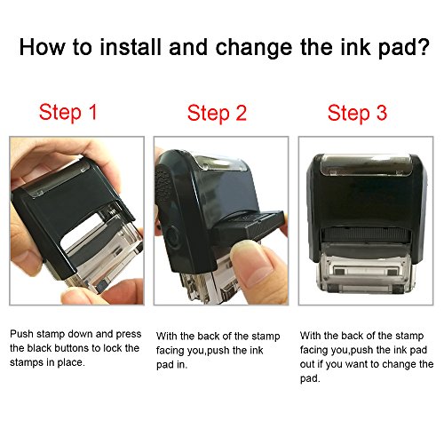 Custom Stamp-Personalized Stamp Self Inking Rubber Stamp,Large Return Address Stamp With Up To 8 Lines Of Custom Text #TOP4