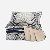 Croscill Valentina 4-Piece Set King Comforter with Navy 2A0-004O0-9018-410